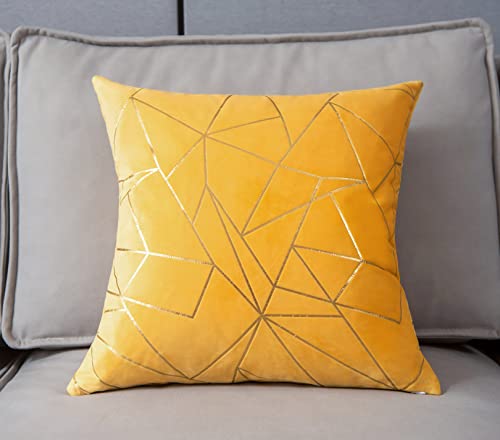 Pack of 2 Cushion Cases Throw Pillow Covers Modern Shining Gilding Geometric Pattern