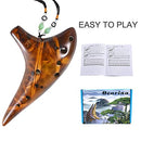 12 Holes Alto C Key Ceramic Ocarinas with Songbook Neck Strap Bag