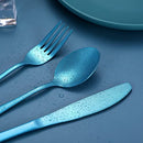 Portable Stainless Steel Flatware Set,Portable Utensil Travel Silverware Dinnerware Set