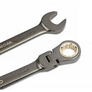 8-piece Ratcheting Combination Wrench Set, Metric 9-17 mm, Flex Head,