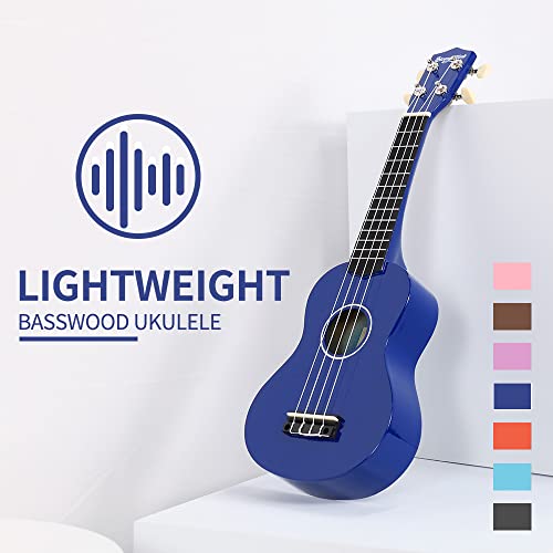 Soprano Ukulele - Stringed Musical Instrument Ukulele for Beginners Adults, 21 Inch Basswood Ukelele