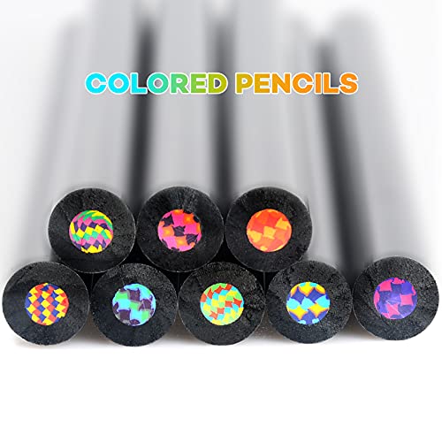 8 Colors Rainbow Multicolored Pencils for Art Drawing, Coloring