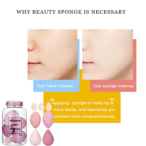 7 Pcs Multi-color Makeup Sponge Set, Foundation Blending Beauty Blender, Flawless