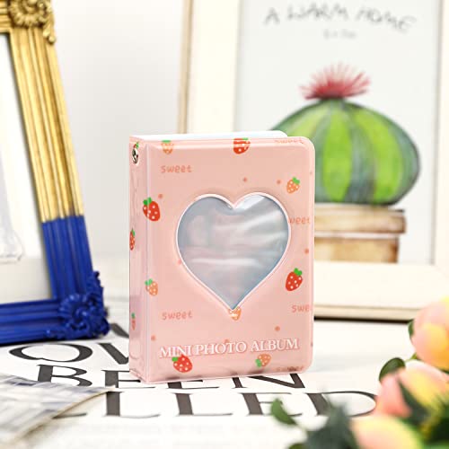 3 Inch Mini Photo Album Photocard Binder Holder Book Pink Love Heart Hollow Card