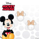 Minnie Silhouette Stud Earrings, Two Tone, Sterling Silver