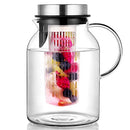 Pitcher, Fruit Infuser Water Pitcher with Removable Lid, High Heat Resistance  Pitcher