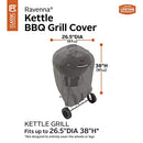 Ravenna Water-Resistant 26.5 Inch Kettle BBQ Grill Cover