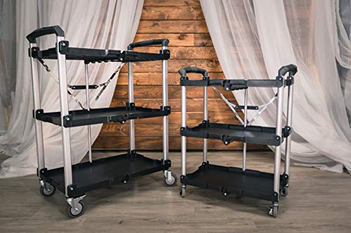 Olympia Tools 85-188 Pack-N-Roll Folding Collapsible Service Cart, Black, 50 Lb