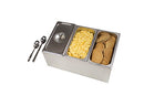 Commercial Grade Stainless Steel Bain Marie Buffet Food Warmer Steam Table