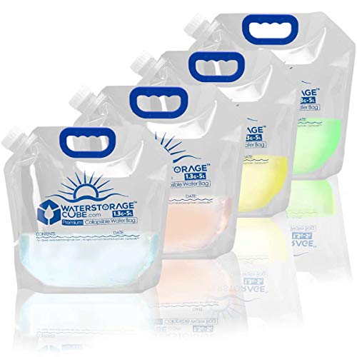 Premium Collapsible Water Container Bag, BPA Free Food Grade Clear Plastic