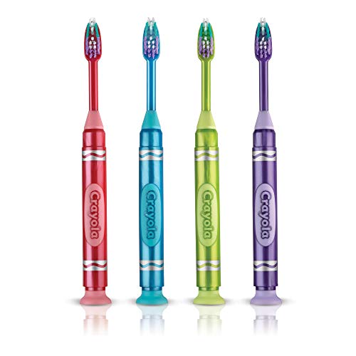 Crayola Kids' Metallic Marker Toothbrush, Soft, Ages 5+, Assorted Colors