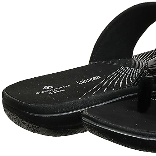 Women's Breeze Sea Flip-Flop, Black Synthetic Patent