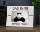 Dad and Me Appreciation Handmade Picture Frame (4x6 Landscape, Blossom White)
