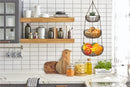 3-Tier Hanging Basket Fruit Organizer Kitchen Heavy Duty