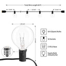 Outdoor String Light 50Feet G40 Globe Patio Lights with 52 Edison Glass Bulbs(2 Spare)