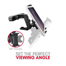 Car Headrest Tablet Holder, Adjustable iPad Car Mount for Kids in Backseat, Black