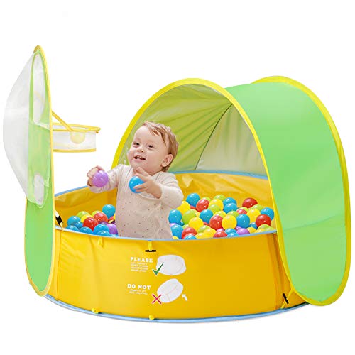Baby Beach Tent, Portable Sun Shelter Baby Pool Tent, Kids Ball Pit Tent Paddling Pool