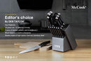Knife Sets,15 Pieces German Stainless Steel Kitchen Knife Block Set