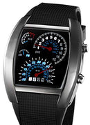Men's Digital Fashion Cobra LED Watches Silicone Iron Triangle Dial Sports Wrist Watch