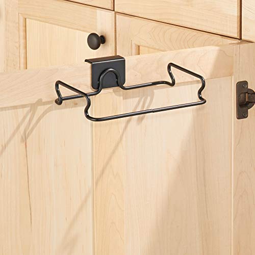 Classico Steel Over the Cabinet Plastic Bag Holder for Kitchen, Pantry,Office, Bronze