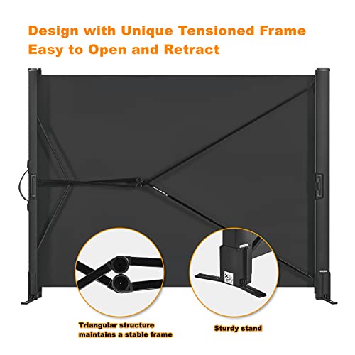 Portable Projector Screen with Stand, 50 Inch 4:3, Outdoor Projector Screen