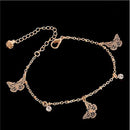 Sither Butterfly Anklet for Women Fashion Girls Crystal Pendant Anklet Bracelets