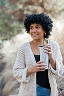 Insulated Tumbler with Lid and Straw | Iced Coffee Cup Reusable Stainless Steel