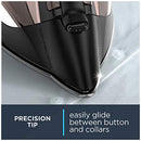 Steam Iron with Retractable Cord and Stainless Steel Soleplate, Black