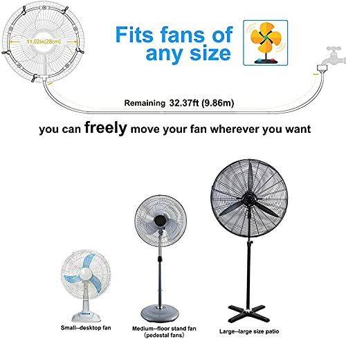 Misting Fans for Outside Patio, 35FT Misting Hose, Mister Fan Outdoor for Cooling,