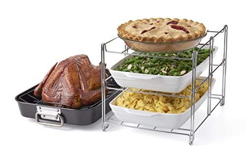 Oven Insert with Large Non-Stick 3-Tier Baking Rack and Roasting Pan, Included