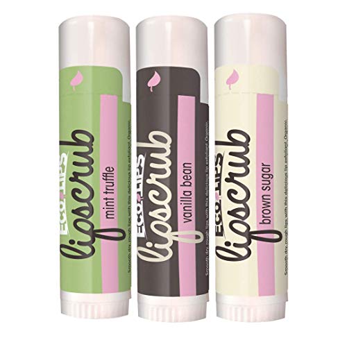 LipScrub Sugar Scrub Sticks - Brown Sugar, Mint Truffle & Vanilla Bean - 100% Natural