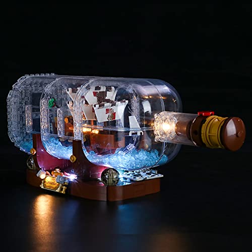 Led Lighting Kit for Ship in a Bottle - Compatible with Lego Building Blocks Model