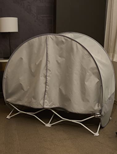 Deluxe Portable Toddler Bed with Canopy, Provides UV Protection