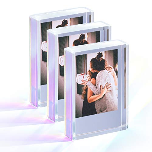 Mini Photo Frames 2x3, Polaroid Picture Frame, Iridescent Acrylic Picture Frames