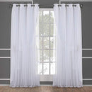 Catarina Layered Solid Blackout and Sheer Window Curtain Panel Pair