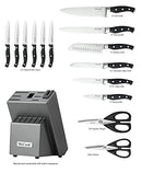 Knife Sets,15 Pieces German Stainless Steel Kitchen Knife Block Set