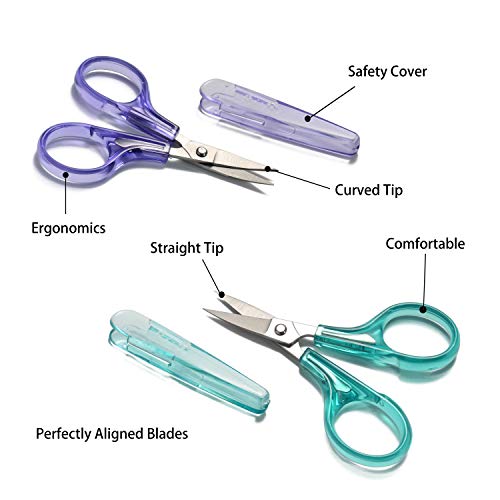 Sharpest and Precise Stainless Steel Curved & Straight Thread Yarn Cutting Scissors