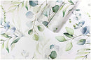 Peel and Stick Wallpaper Green/White Eucalyptus Leaf Floral Wall Mural