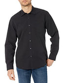 Men's Regular-Fit Long-Sleeve Solid Casual Poplin Shirt