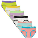Big Girls' Underwear Teens Contrasting Color Cotton Briefs Panties 6 Pack