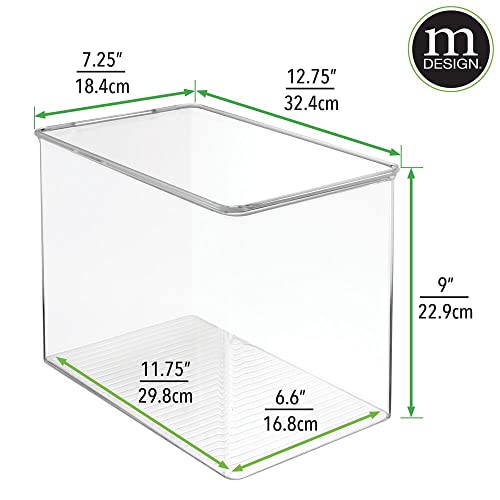 Stackable Closet Plastic Storage Bin Box with Lid - Container for Organizing Mens
