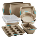 Nonstick Bakeware Set with Grips Includes Nonstick Bread Pan, Baking Sheet