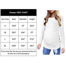 Maternity Shirt Side Button and Ruched Tunic Tops Maternity Long Sleeve T-Shirts