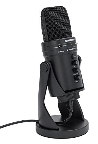 Samson G-Track Pro Professional USB Condenser Microphone with Audio Interface, Black