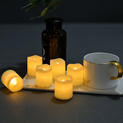 Flameless Votive Candles,Flameless Flickering Electric Fake Candle,24 Pack