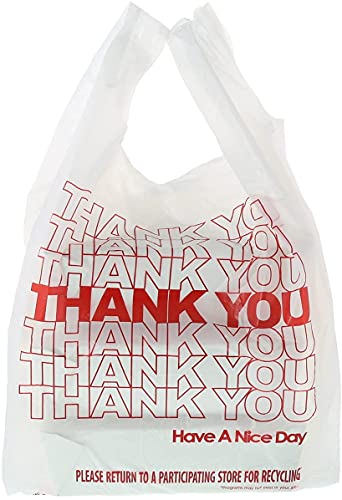 Concession Essentials Thank You Bags Pack of 300ct White