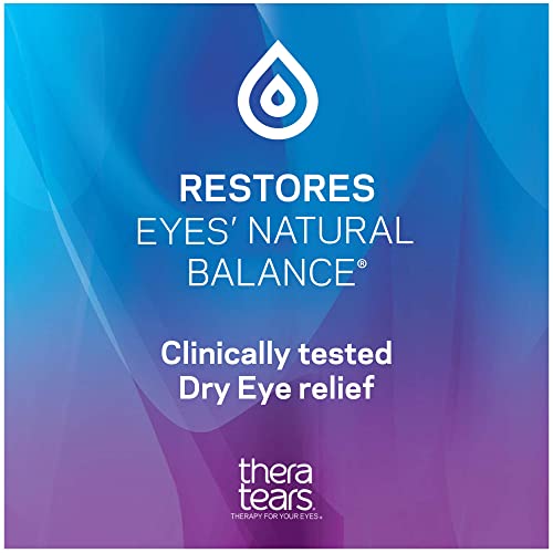 TheraTears Dry Eye Therapy Lubricant Eye Drops for Dry Eyes, Preservative Free, 30 Vials
