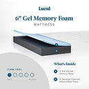 6 Inch Gel Memory Foam Mattress – Soft Feel – Gel Infusion – Hypoallergenic Bamboo Charcoal