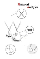 Gift for Daughter Mom Matching Heart Pendant Jewelry Mother Daughter Necklace
