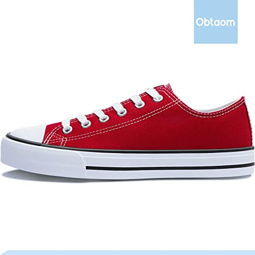 Women’s Red Canvas Shoes Low Top Fashion Sneakers